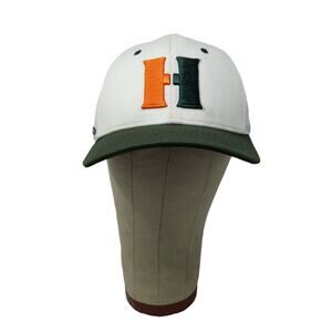 Pukka Brand Performance Wick Hat  Embroidered H Logo White Green